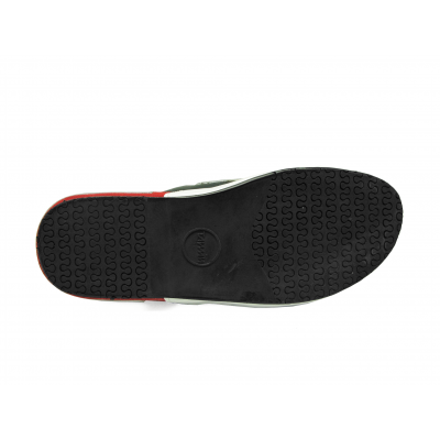 Men Sandals SKF-25 White-Black Nappa-Red Suede-Red Nappa